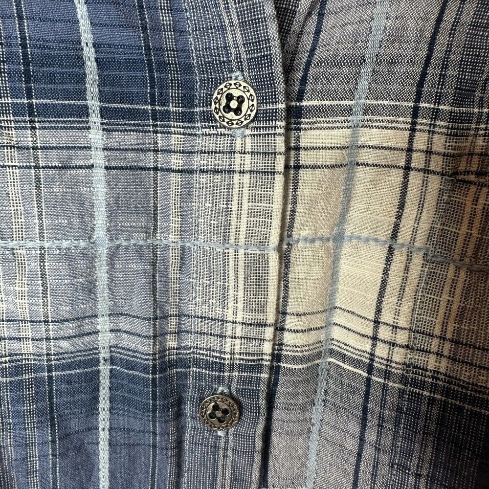 Vintage Angelique Women’s Long Sleeve Plaid Checked Button Up Shirt Size 3X - Picture 4 of 9